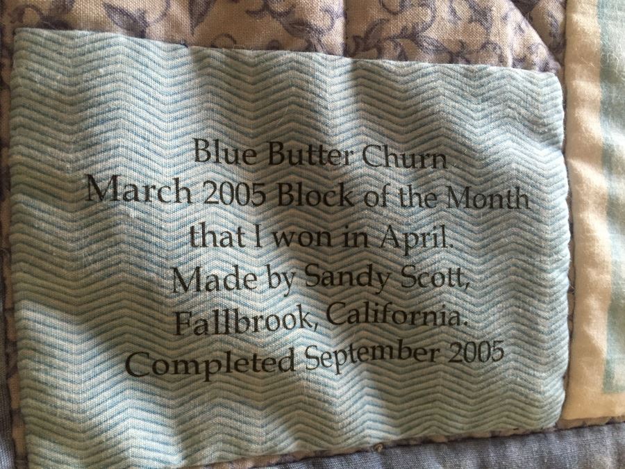 Custom Quilt Made By Sandy Scott Fallbrook 2005 [Photo 3]