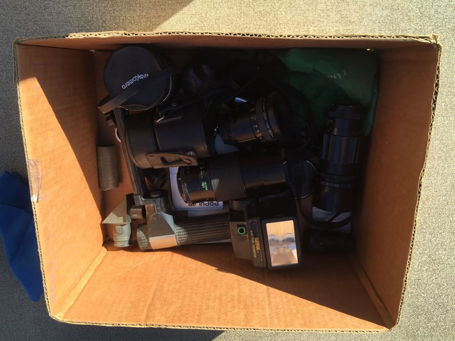 Camera Lenses And Camera Flash Lot SOLIGOR Vivitar [Photo 4]