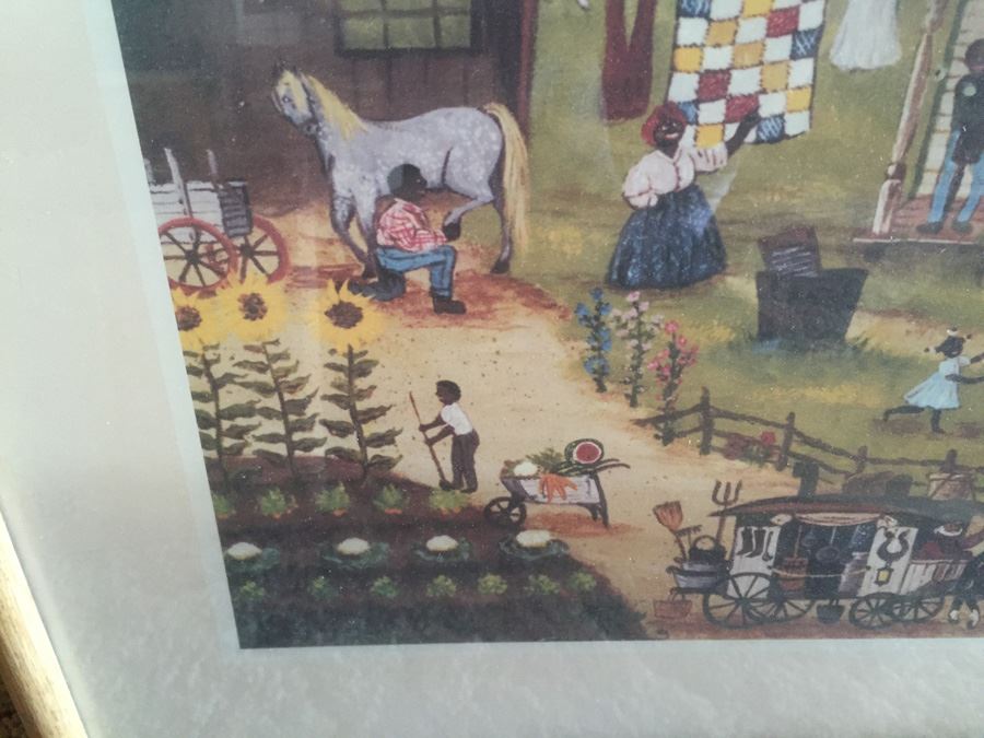Cindy Mangutz Old Peddler Man Framed Print Primitive Americana Folk Art Print [Photo 2]