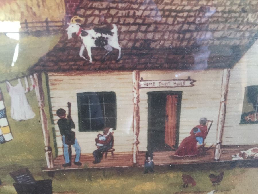 Cindy Mangutz Old Peddler Man Framed Print Primitive Americana Folk Art Print [Photo 7]