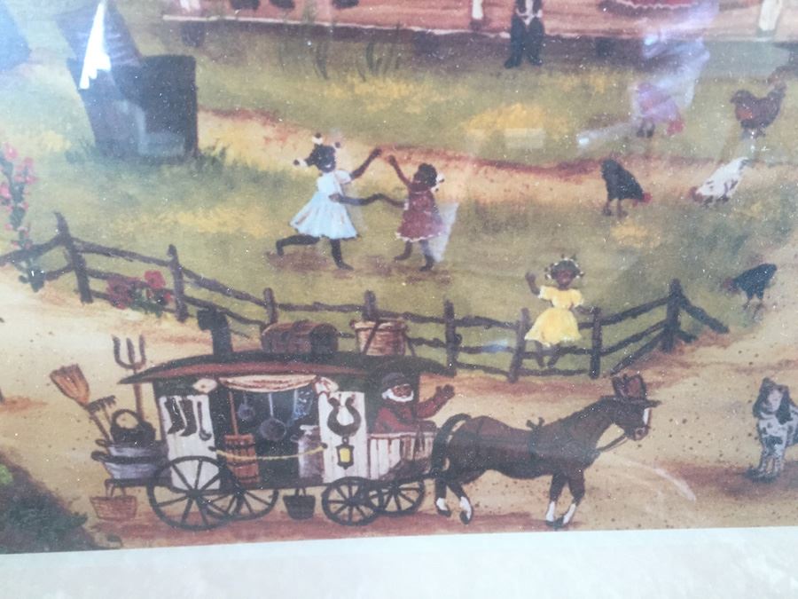 Cindy Mangutz Old Peddler Man Framed Print Primitive Americana Folk Art Print [Photo 6]