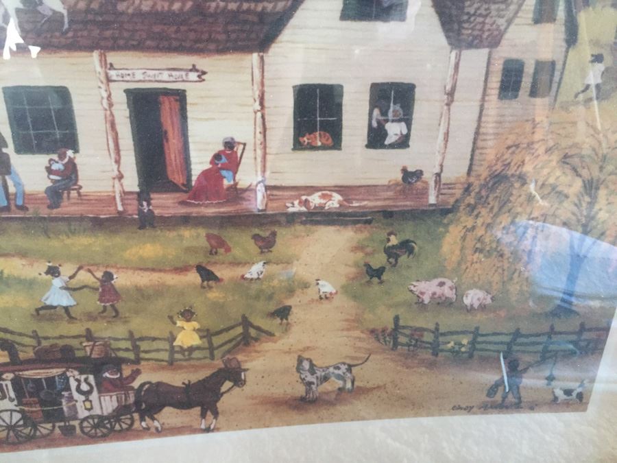 Cindy Mangutz Old Peddler Man Framed Print Primitive Americana Folk Art Print [Photo 5]