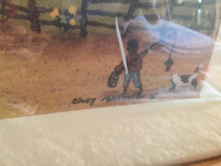 Cindy Mangutz Old Peddler Man Framed Print Primitive Americana Folk Art Print [Photo 8]