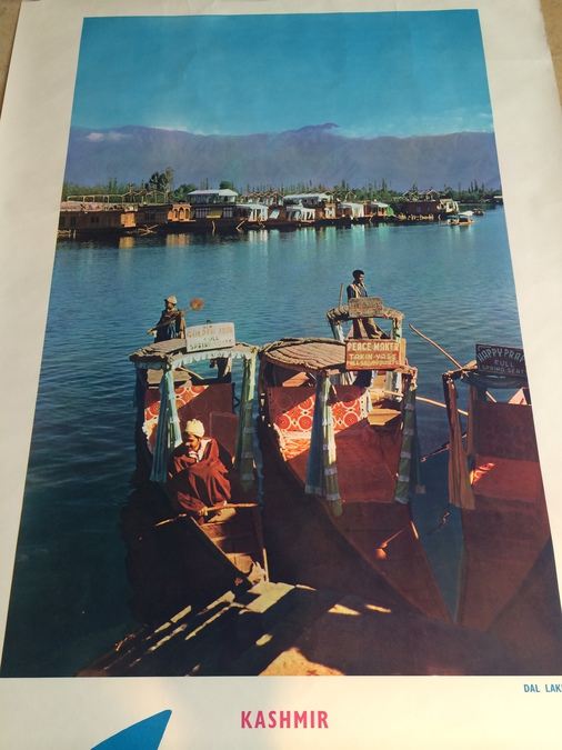 Original Vintage India Travel Poster- Kashmir, India [Photo 5]