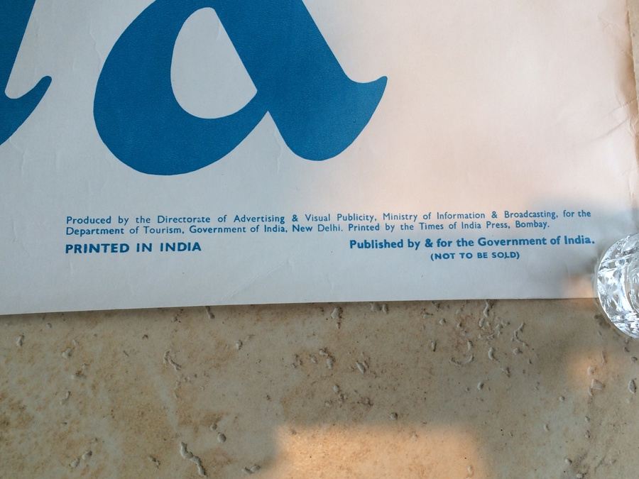 Original Vintage India Travel Poster- Kashmir, India [Photo 3]