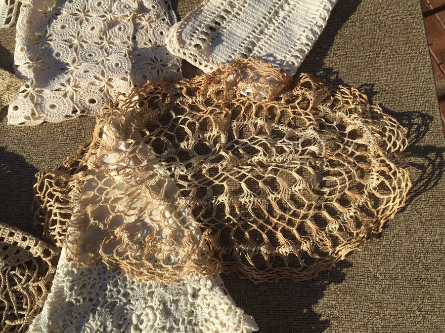 Vintage Hand Made Crochet Lot Tablecloths Runners  [Photo 22]