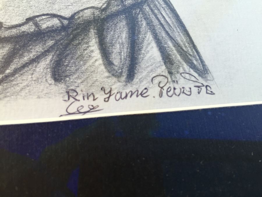 Framed Original Pencil Drawing By Rin Yame Cambodia [Photo 3]
