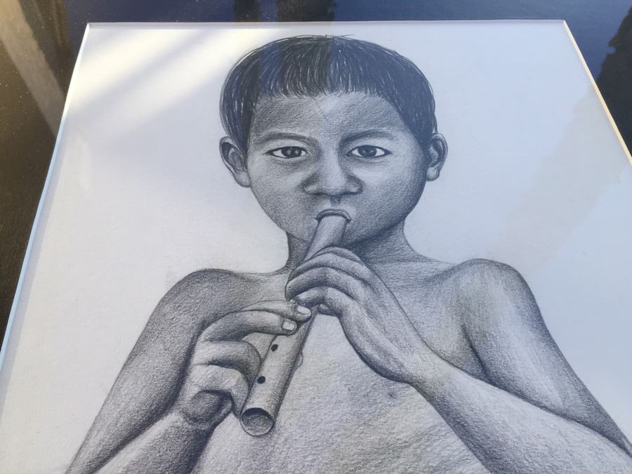Framed Original Pencil Drawing By Rin Yame Cambodia [Photo 6]