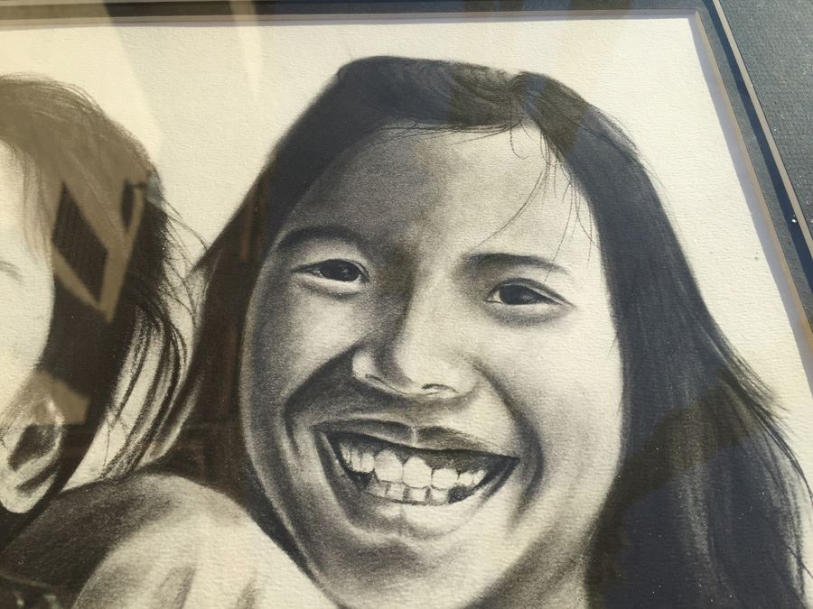 Framed Original Pencil Drawing By Rin Yame Cambodia [Photo 7]