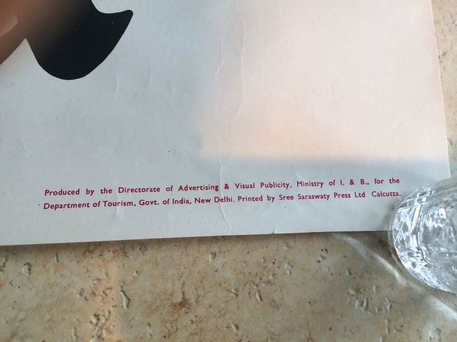 Original Vintage India Travel Poster- Madurai, Meenakshi Temple [Photo 3]