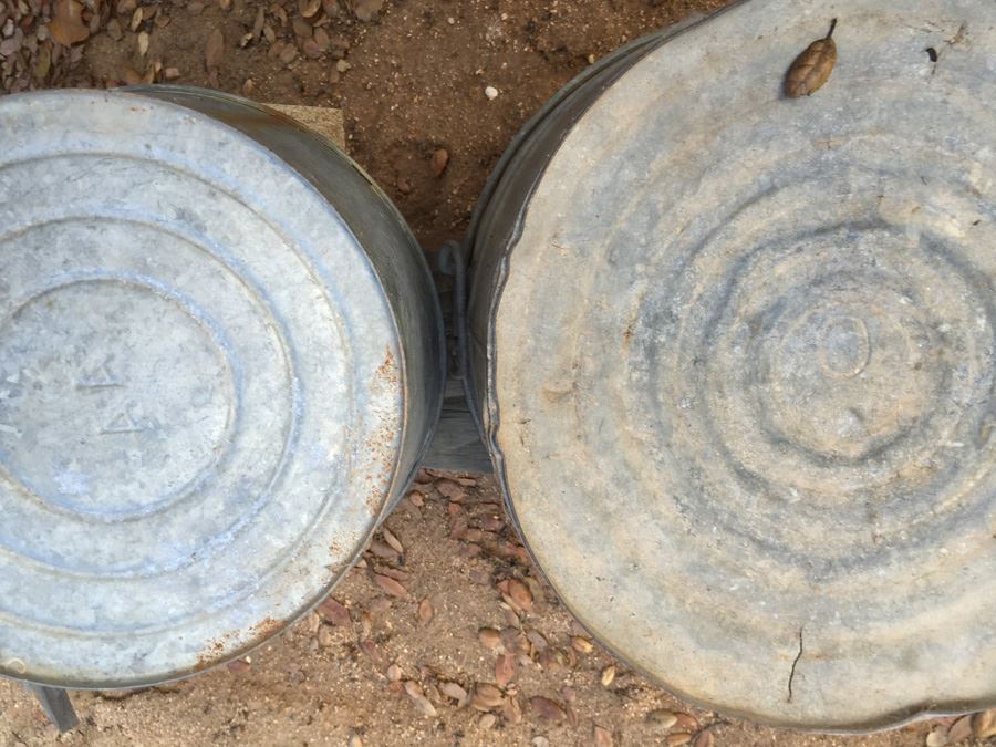 Pair Of Large Galvanized Buckets [Photo 3]