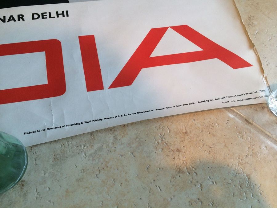 Original Vintage India Travel Poster - Qutb Minar Delhi 1959 [Photo 4]