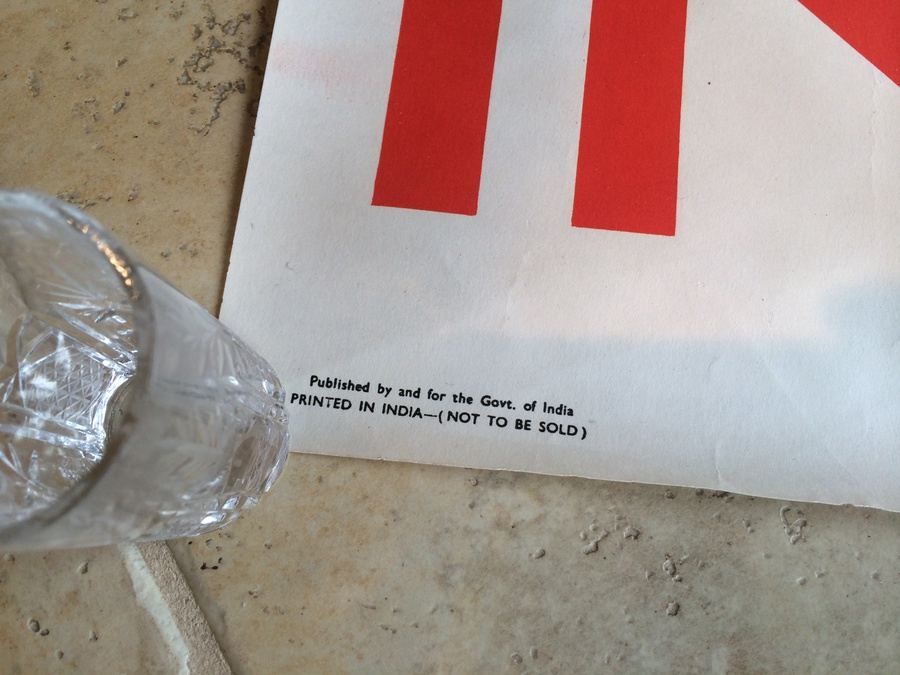 Original Vintage India Travel Poster - Qutb Minar Delhi 1959 [Photo 3]