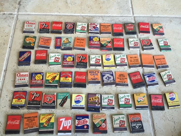 Vintage 1930's 1940's Soda Pop Coke Pepsi Advertising Matches Match Collection [Photo 2]