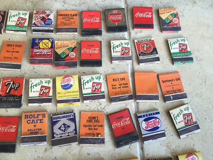 Vintage 1930's 1940's Soda Pop Coke Pepsi Advertising Matches Match Collection [Photo 13]