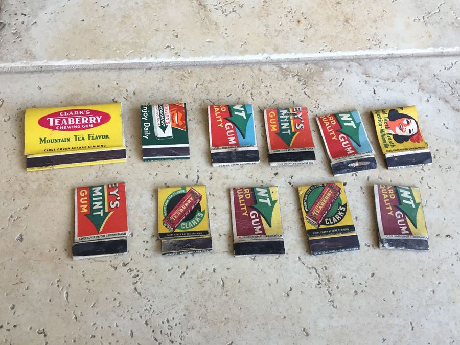 Vintage 1930's 1940's Bubble Chewing Gum Wrigleys Advertising Matches Match Collection [Photo 6]