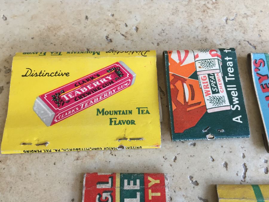 Vintage 1930's 1940's Bubble Chewing Gum Wrigleys Advertising Matches Match Collection [Photo 2]