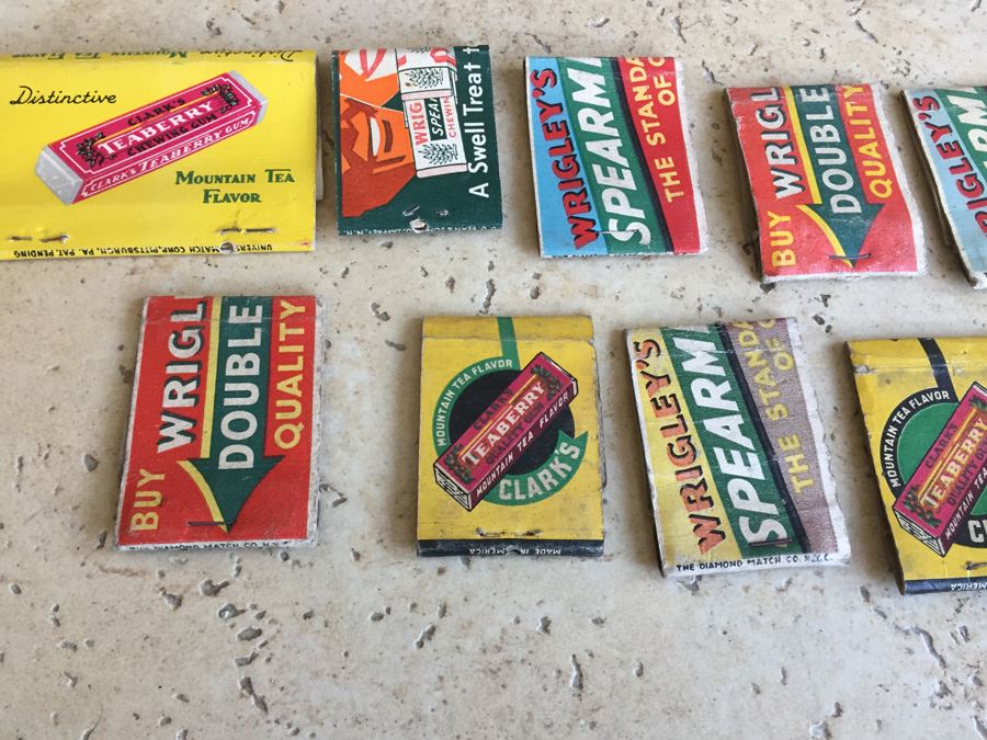 Vintage 1930's 1940's Bubble Chewing Gum Wrigleys Advertising Matches Match Collection [Photo 5]