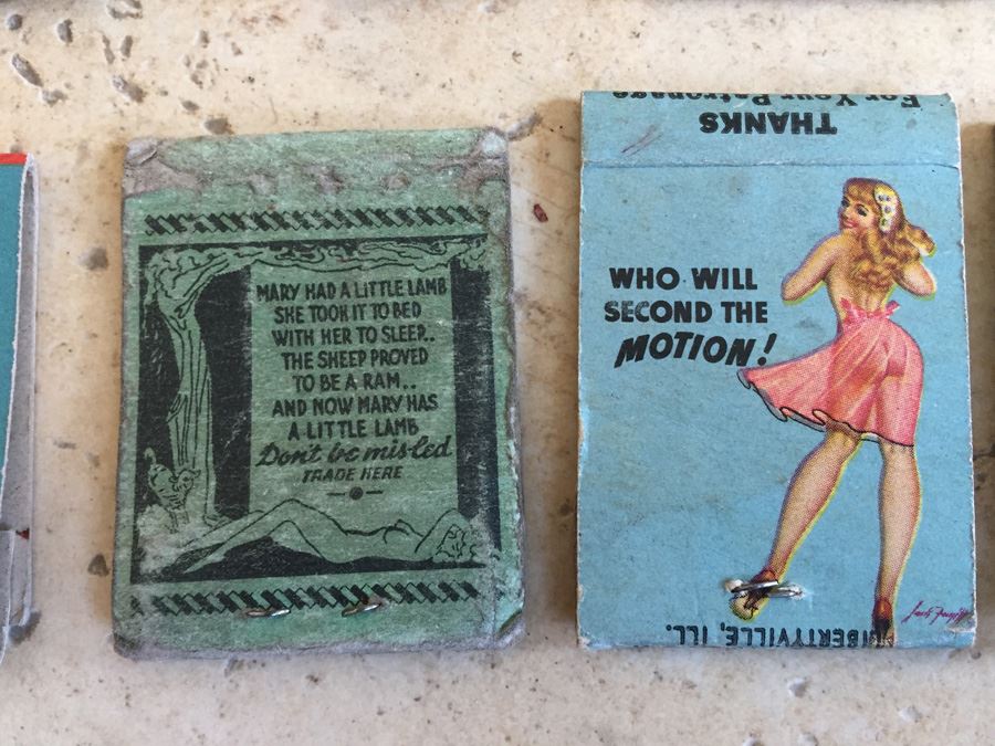 Vintage 1930's 1940's Pin Up Girls Advertising Matches Match Collection [Photo 8]
