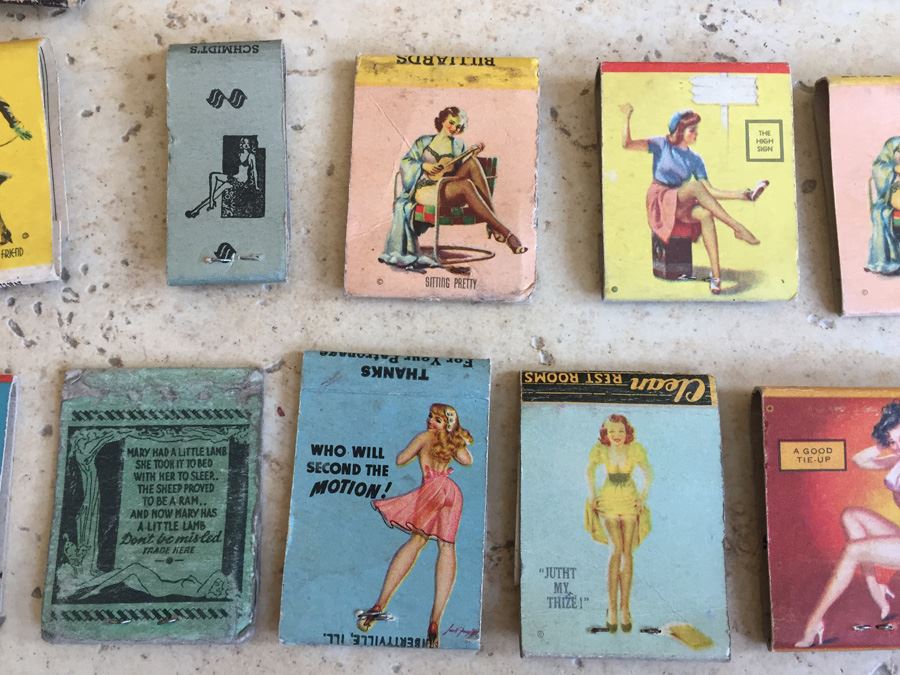 Vintage 1930's 1940's Pin Up Girls Advertising Matches Match Collection [Photo 6]
