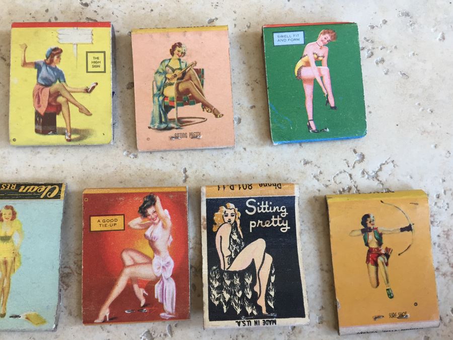 Vintage 1930's 1940's Pin Up Girls Advertising Matches Match Collection [Photo 5]