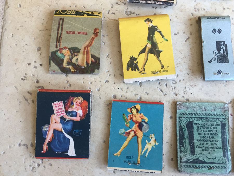 Vintage 1930's 1940's Pin Up Girls Advertising Matches Match Collection [Photo 7]