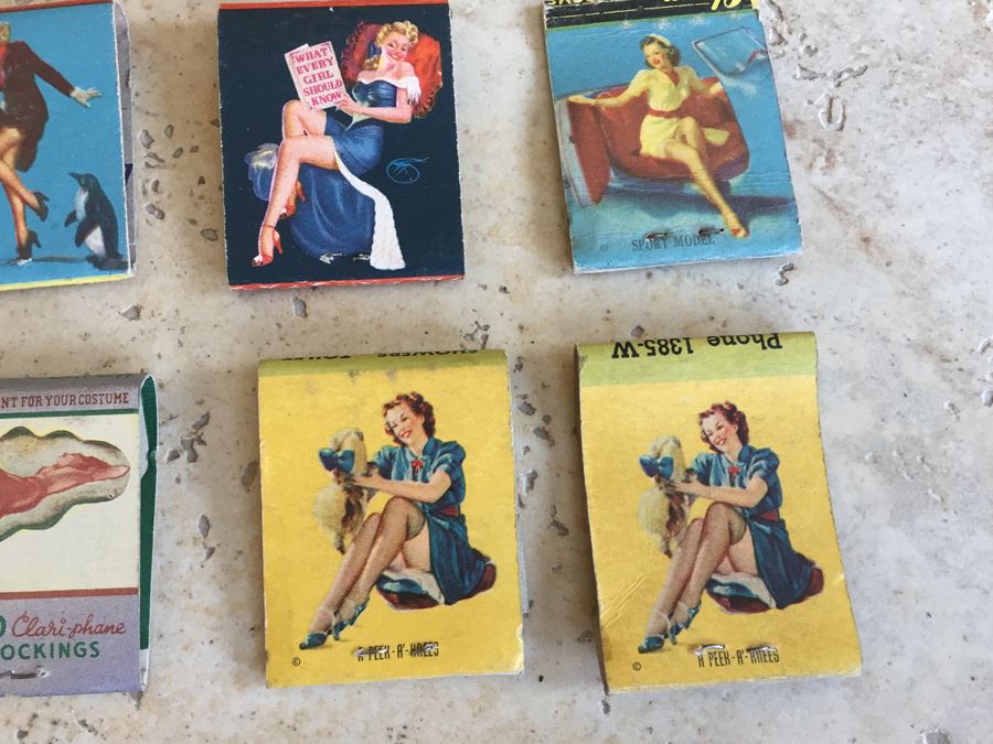 Vintage 1930's 1940's Pin Up Girls Advertising Matches Match Collection [Photo 4]