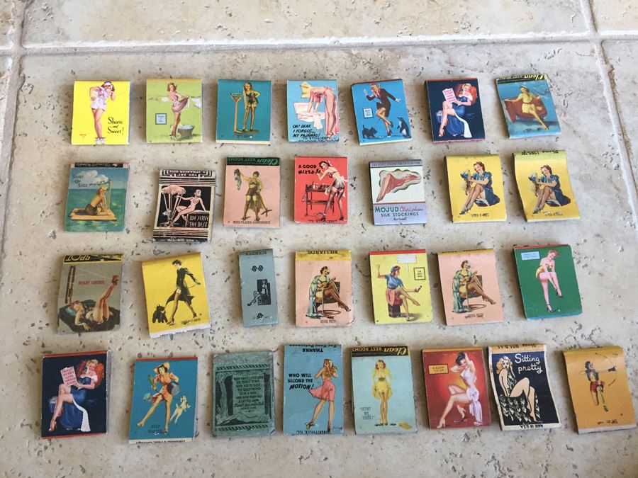 Vintage 1930's 1940's Pin Up Girls Advertising Matches Match Collection