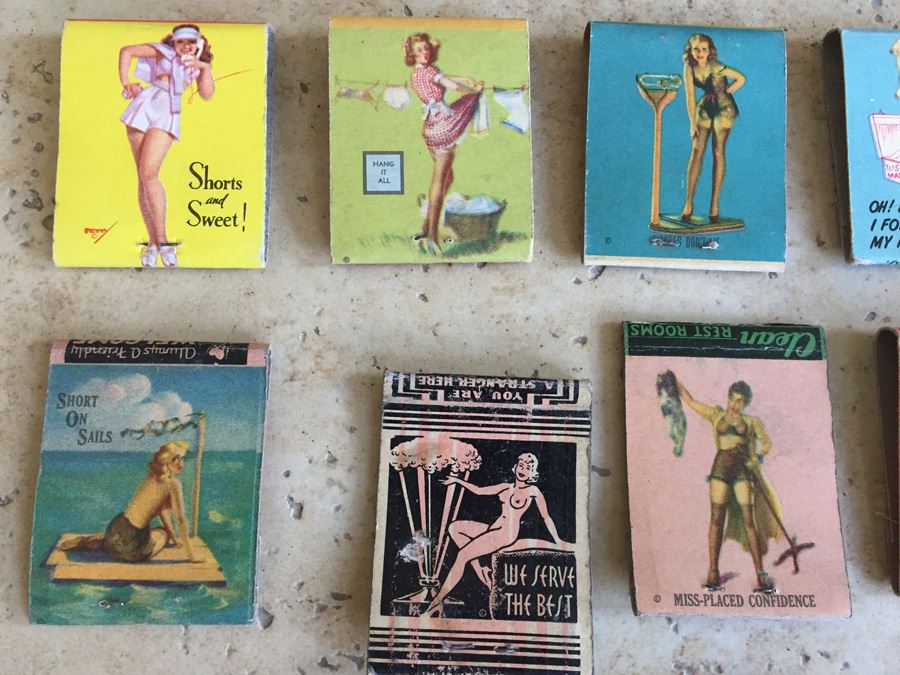 Vintage 1930's 1940's Pin Up Girls Advertising Matches Match Collection [Photo 2]