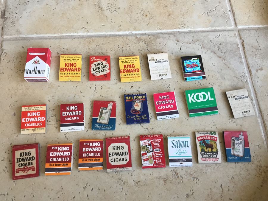 Vintage 1930's 1940's Cigarette Tobacco Advertising Matches Match Collection