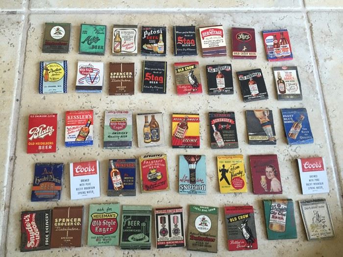 Vintage 1930's 1940's Beer Liquor Advertising Matches Match Collection [Photo 1]