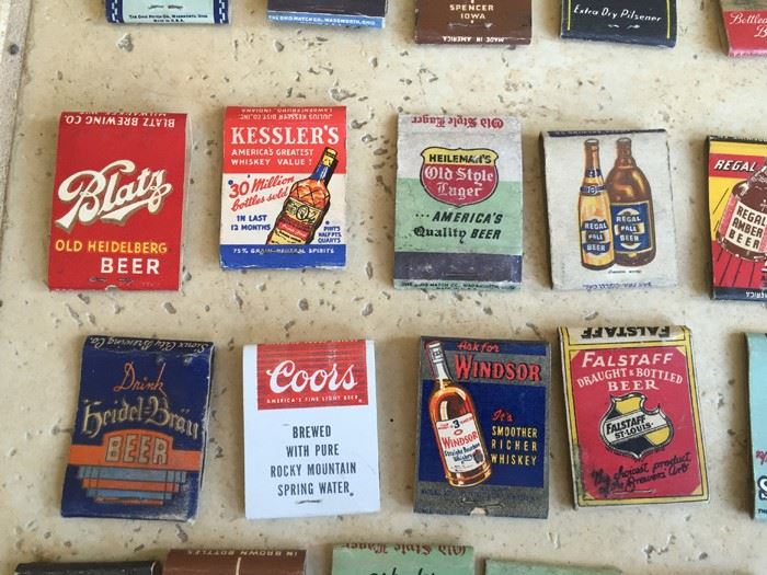 Vintage 1930's 1940's Beer Liquor Advertising Matches Match Collection