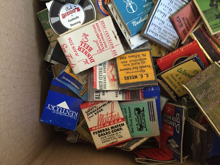 Huge Box Lot Of Vintage 1930's 1940's Advertising Matches Match Collection [Photo 9]