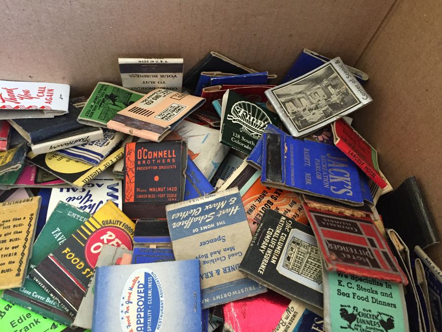 Huge Box Lot Of Vintage 1930's 1940's Advertising Matches Match Collection [Photo 6]