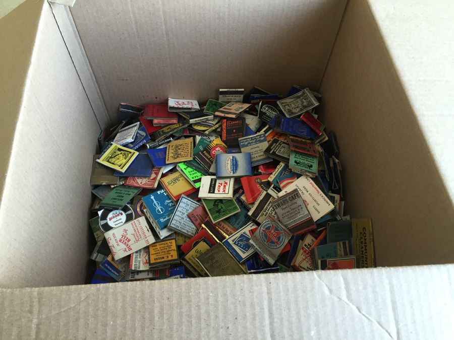 Huge Box Lot Of Vintage 1930's 1940's Advertising Matches Match Collection [Photo 2]