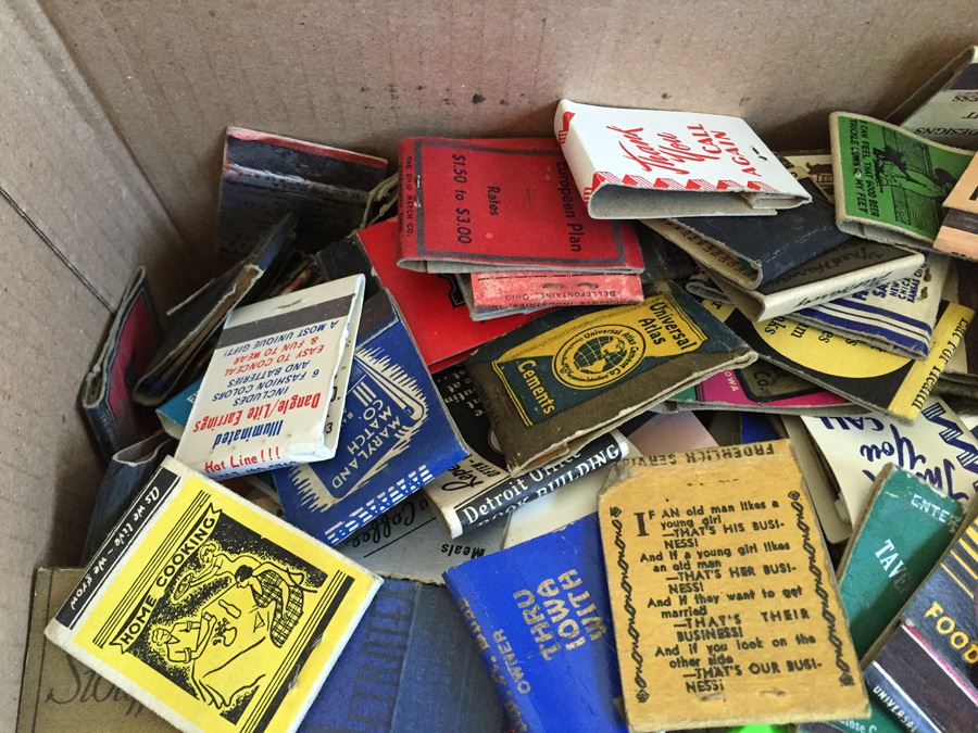 Huge Box Lot Of Vintage 1930's 1940's Advertising Matches Match Collection [Photo 7]