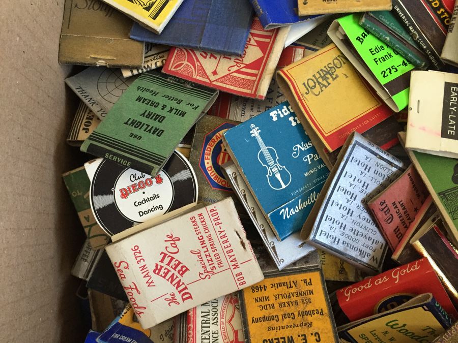 Huge Box Lot Of Vintage 1930's 1940's Advertising Matches Match Collection [Photo 8]