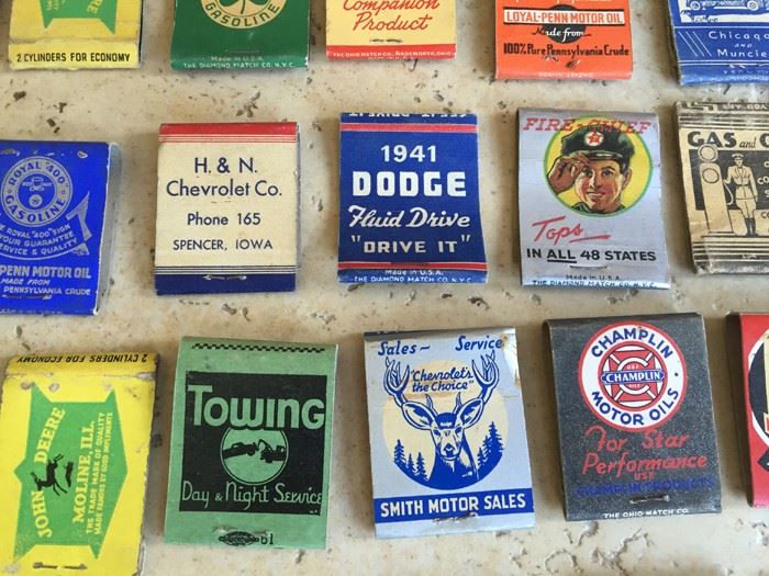 Vintage 1930's 1940's Gas Oil Automotive Advertising Matches Match Collection [Photo 7]