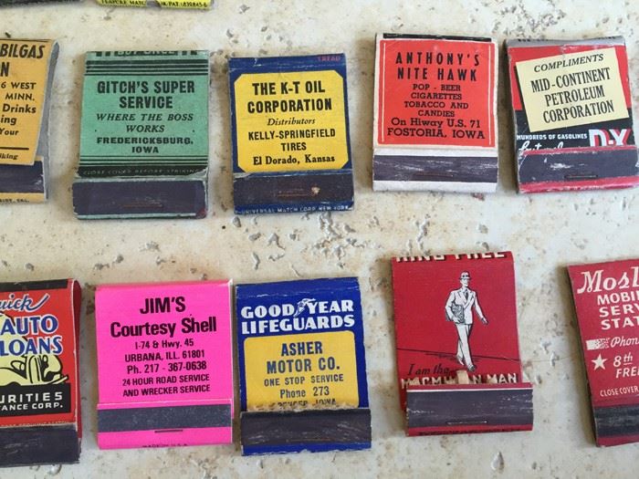 Vintage 1930's 1940's Gas Oil Automotive Advertising Matches Match Collection [Photo 25]