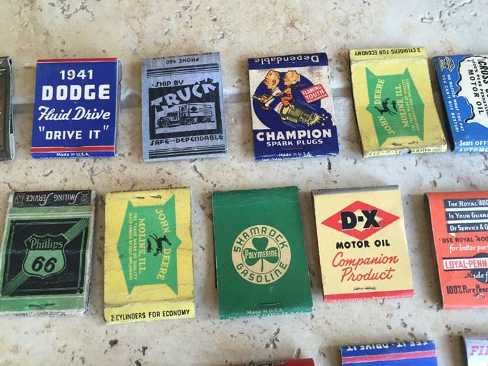 Vintage 1930's 1940's Gas Oil Automotive Advertising Matches Match Collection [Photo 3]