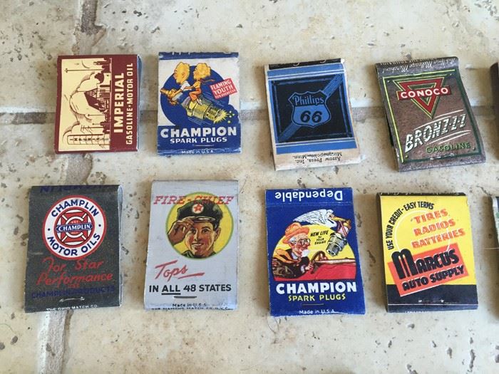 Vintage 1930's 1940's Gas Oil Automotive Advertising Matches Match Collection [Photo 2]