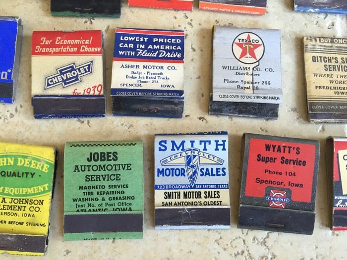 Vintage 1930's 1940's Gas Oil Automotive Advertising Matches Match Collection [Photo 20]