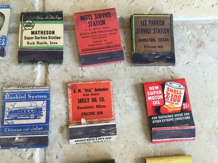 Vintage 1930's 1940's Gas Oil Automotive Advertising Matches Match Collection [Photo 18]