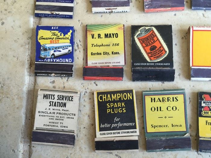 Vintage 1930's 1940's Gas Oil Automotive Advertising Matches Match Collection [Photo 23]