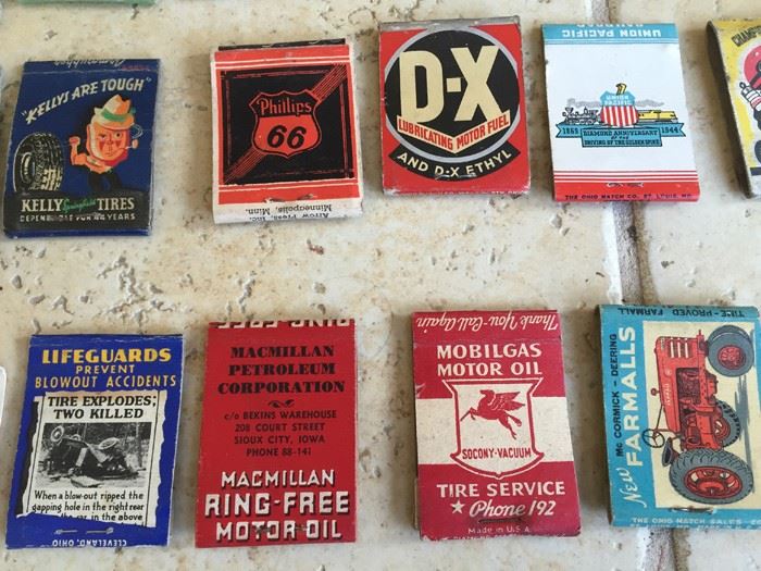 Vintage 1930's 1940's Gas Oil Automotive Advertising Matches Match Collection [Photo 12]