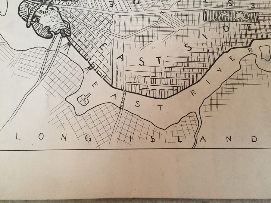Original F. A. Carter (Fernando Carter) Satirical Map Of Early New York City [Photo 15]