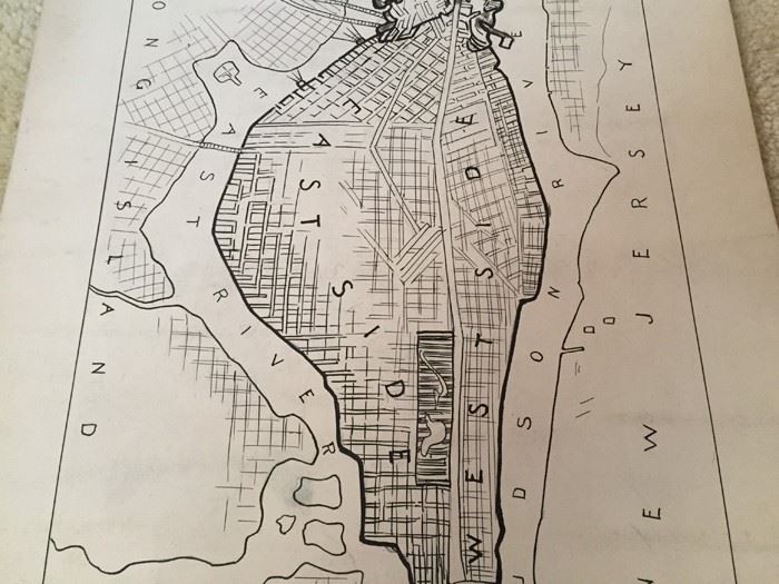Original F. A. Carter (Fernando Carter) Satirical Map Of Early New York City [Photo 7]