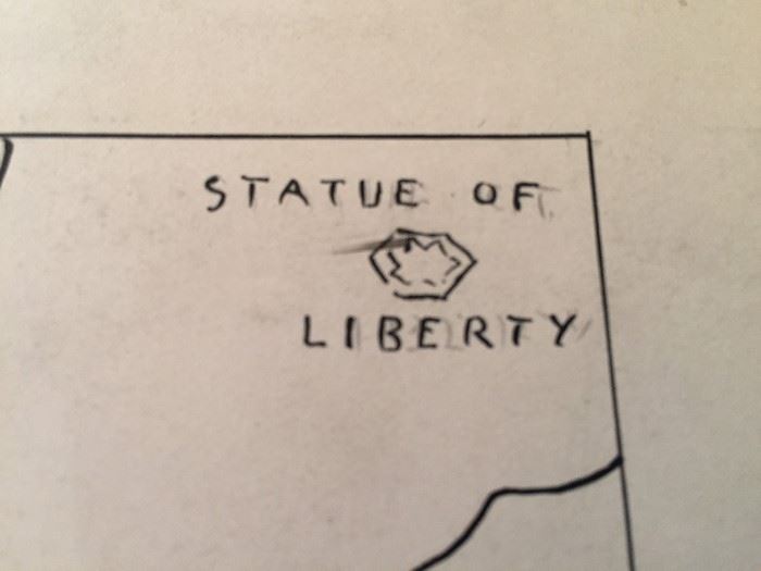 Original F. A. Carter (Fernando Carter) Satirical Map Of Early New York City [Photo 11]