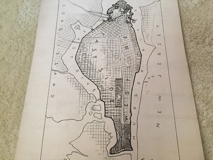 Original F. A. Carter (Fernando Carter) Satirical Map Of Early New York City [Photo 8]