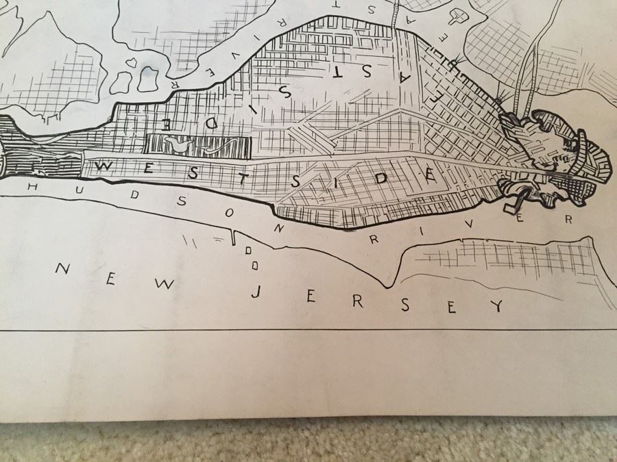 Original F. A. Carter (Fernando Carter) Satirical Map Of Early New York City [Photo 12]